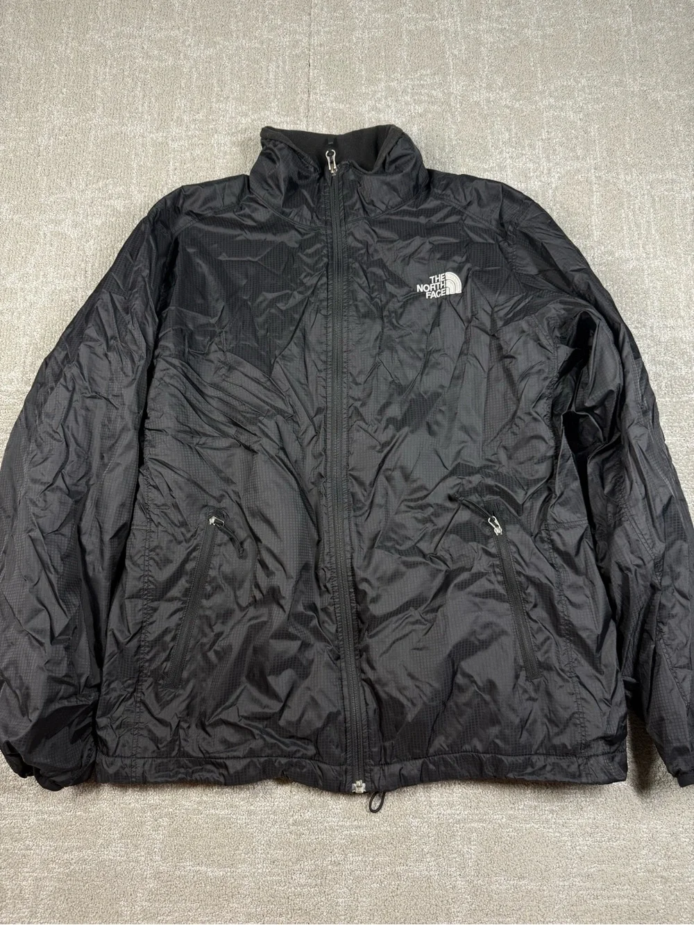The North Face Black Full Zip Windbreaker Jacket Mens Large